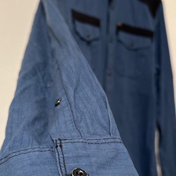 INC International Concepts Button Down ColorBlock Shirt - Picture 2 of 4